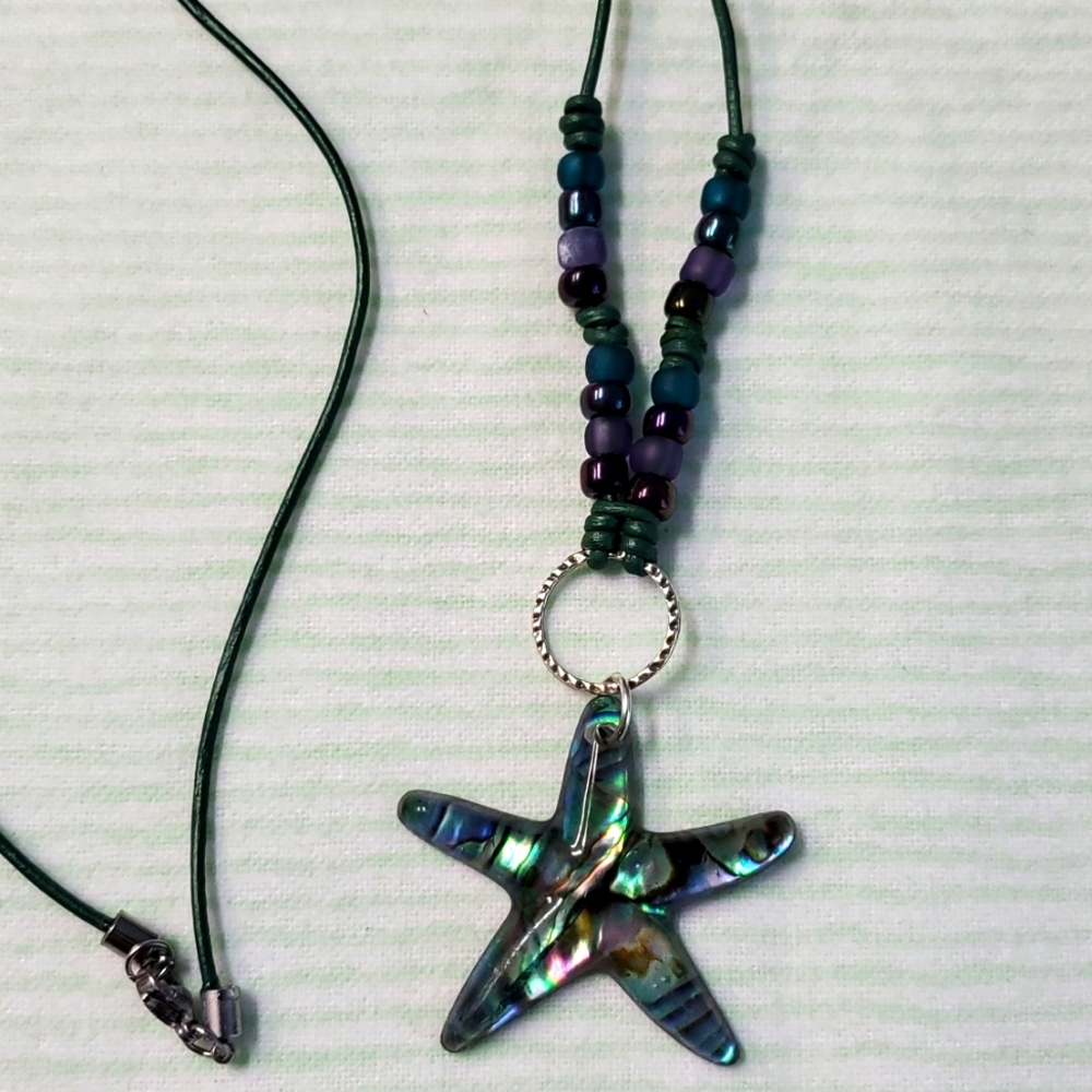 **PRICE DROP**Beautiful Paua Maori Starfish Pendent!